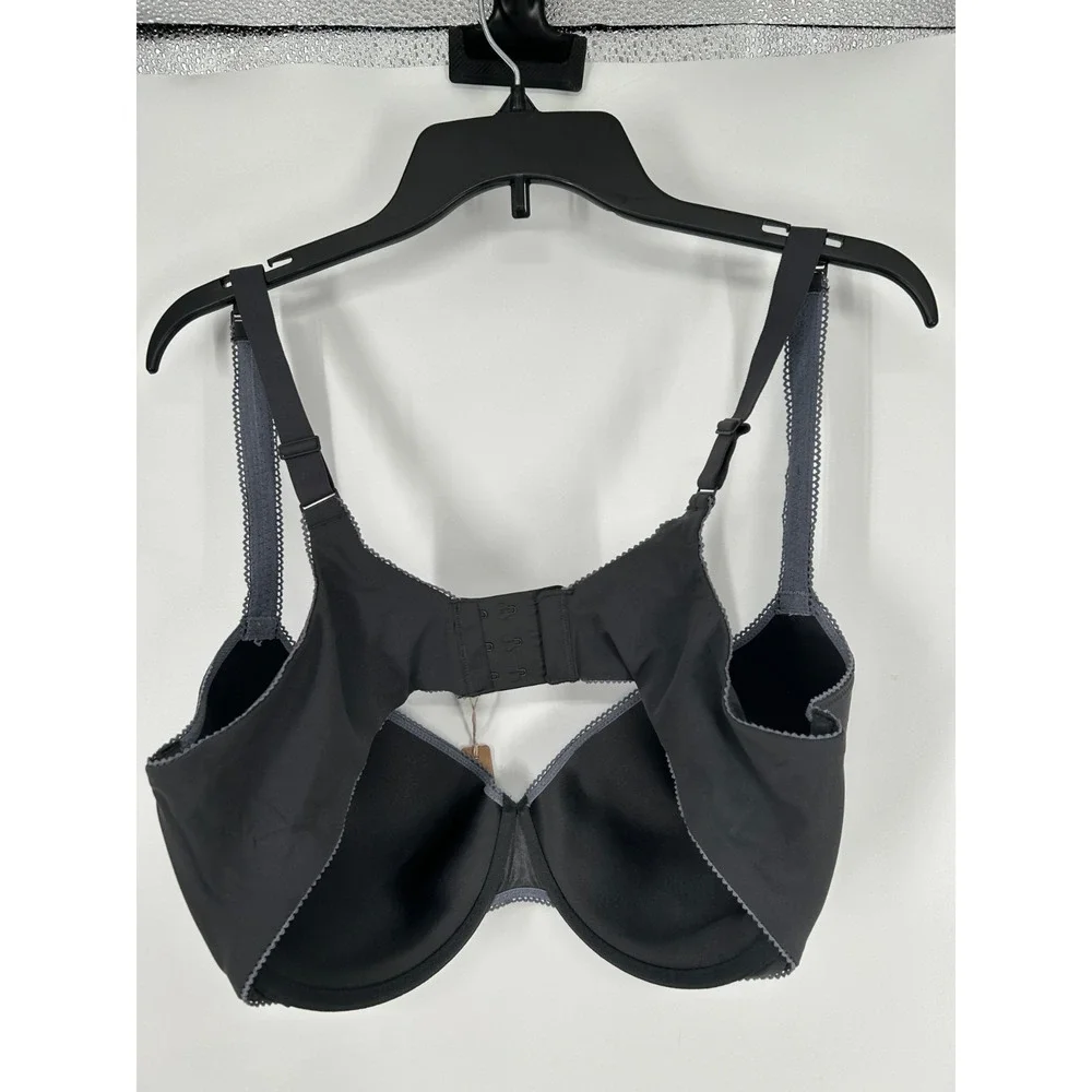 SKIMS Fits Everybody Picot T Shirt Bra Underwired 42DD Ash‎ Contrast Bow Padded - Picture 2 of 7